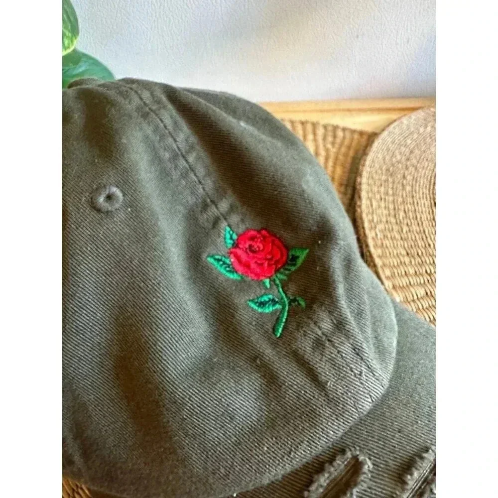 KBethos Vintage green rose baseball hat